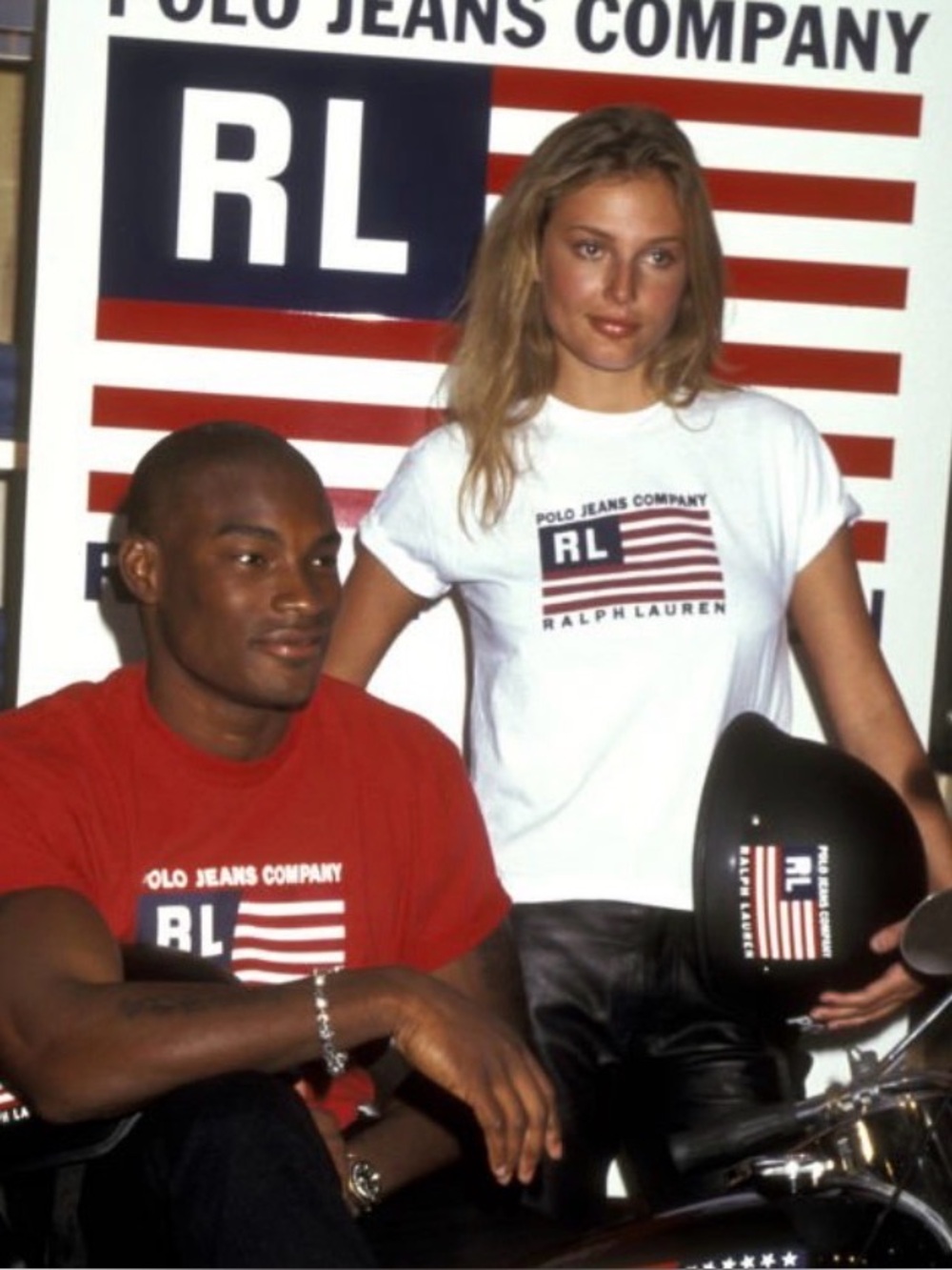 Ralph Lauren Grey RL Flag Graphic Tee
